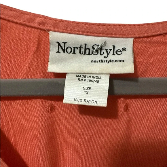 North Style Women's Coral Eyelet Top - Picture 5 of 9